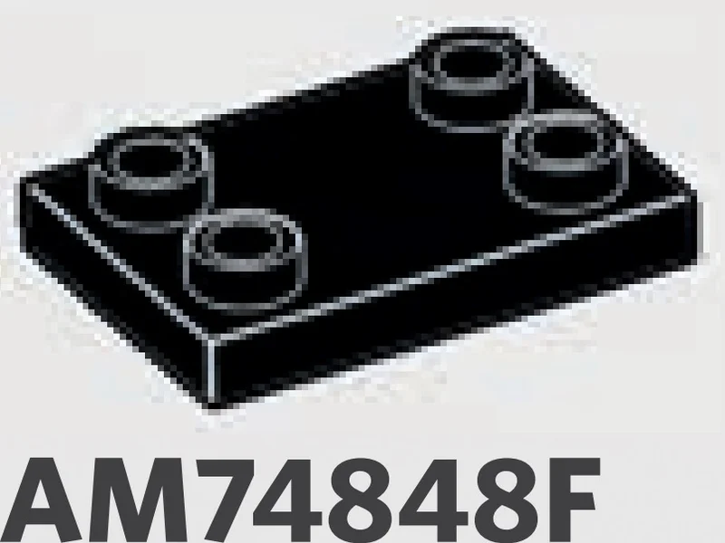 Plate 2 x 3 with four studs at corners in Black
