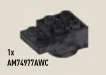 Connector Brick 2 x 3 with Hinge on Bottom in Gray, Charcoal