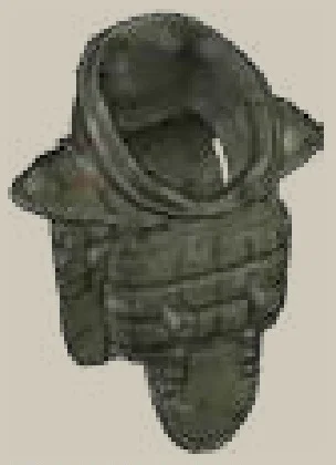 Weapon, Armor: vest, riot with clear visor in Gray, Dark (Metallic)