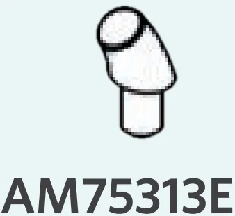 Body part: horn/tooth, small & blunt on small pin in White