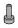 Tile 1 x 1 round with vertical peg in Clear (Translucent)