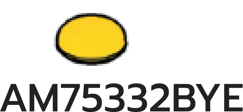 Tile Round 1 x 1 Dome, Low in Yellow, Lemon