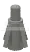 Weapon, Missile: tail assembly, small in Red, Dark (Flake)