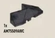 Slope brick 33 2 x 4 double / 45, right with cutout in Gray, Dark (Metallic)