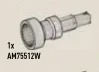 Lock joint, female, on axle pin in Black