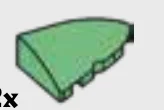Slope brick 2 x 3 curved slope corner round, right