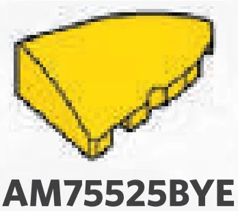 Slope brick 2 x 3 curved slope corner round, right in Yellow, Lemon