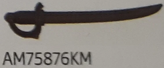 Weapon, Melee: sword, cutlass in Gray, Dim (Metallic)