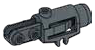 Weapon, Missile: micro-dart launcher, friction-propelled, body in Gray, Dark (Flake)