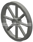 Wheel, Large: wagon with 8 spokes