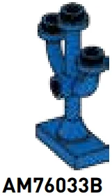 Fixture: candelabra on 1 x 2 tile base in Blue