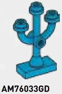 Fixture: candelabra on 1 x 2 tile base in Blue, Rich Sky