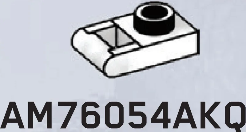Plate 1 x 1 with horizontal handle in White with Black Marbling (Camo)