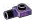 Plate Modified 1 x 1 with horizontal connector pipe, hollow in Purple, Rich (Translucent)