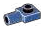 Plate Modified 1 x 1 with horizontal connector pipe, hollow in Blue, Turbo