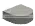 Tile 1 x 1 half-round in Gray, Dark (Metallic)