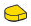 Tile Round 1 x 1 Half-Round in Yellow, Lemon