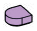 Tile Round 1 x 1 Half-Round in Purple, Lavender