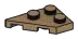Wedge Plate 2 x 3 without corner, right in Brown, Teak