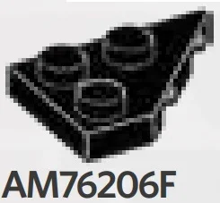 Wedge Plate 2 x 3 without corner, left in Black