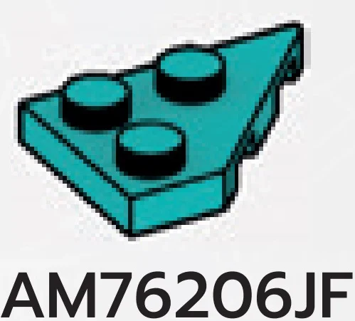 Wedge Plate 2 x 3 without corner, left in Blue, Robin's Egg