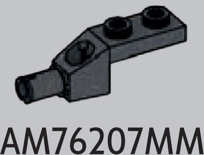 Plate 1 x 2 with offset axle mounting in Gray, Dark (Metallic)
