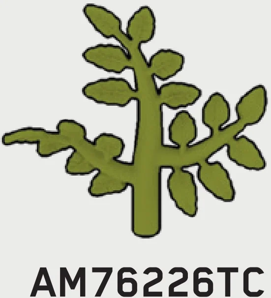 Foliage: tree branch, small, 18 leaves in Green, Apple