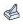 Tile 1 x 1 with tail in Gray, Pale Blue