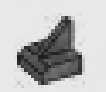 Tile 1 x 1 with tail in Gray, Cool Dark (Flake)