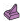 Tile 1 x 1 with tail in Mauve