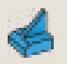 Tile 1 x 1 with tail in Blue, Light Sky