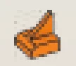 Tile 1 x 1 with tail in Orange, Pale