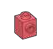 Brick Modified 1 x 1 w/ Stud on 1 Side & Open Top & Back in Red