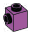 Brick Modified 1 x 1 w/ Stud on 1 Side & Open Top & Back in Magenta, Rich