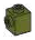 Brick Modified 1 x 1 w/ Stud on 1 Side & Open Top & Back in Green, Apple