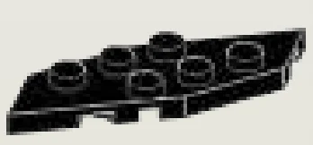 Plate 2 x 6 irregular in Black