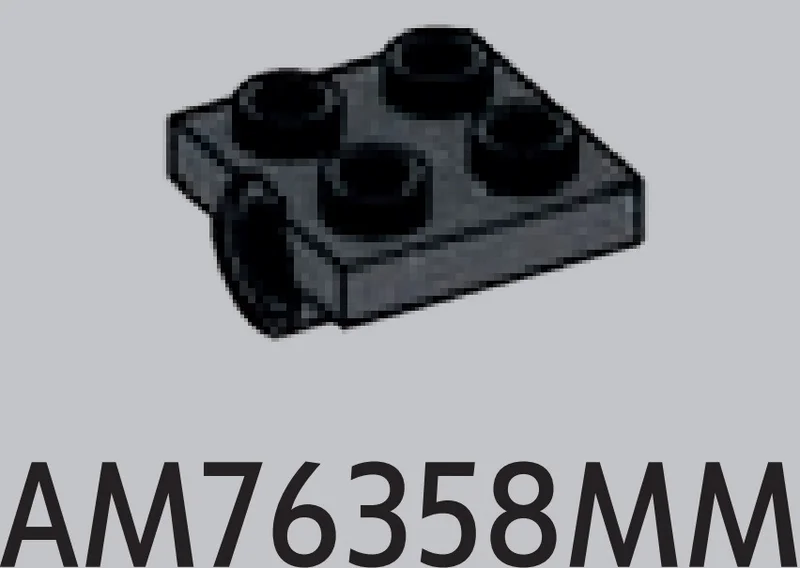 Connector Plate 2 x 2 with axle hole in Gray, Dark (Metallic)