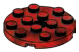 Plate Round 4 x 4 with center hole in Red (Camo)