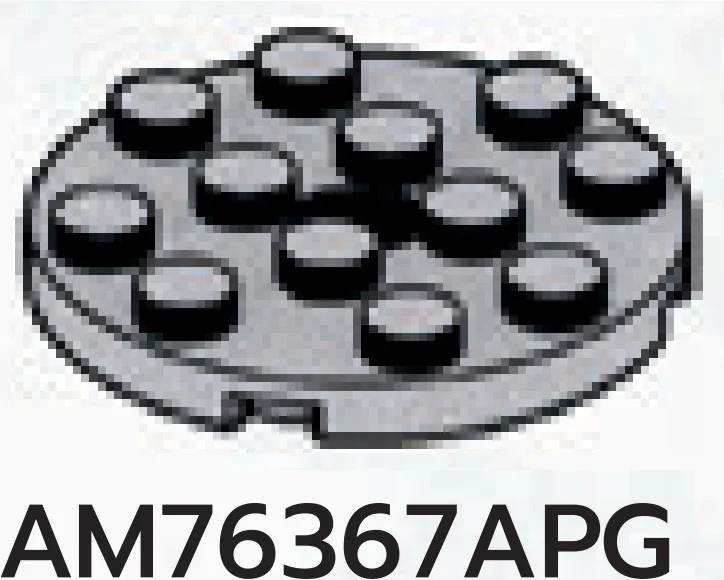 Plate Round 4 x 4 with center hole in Gray, Steel