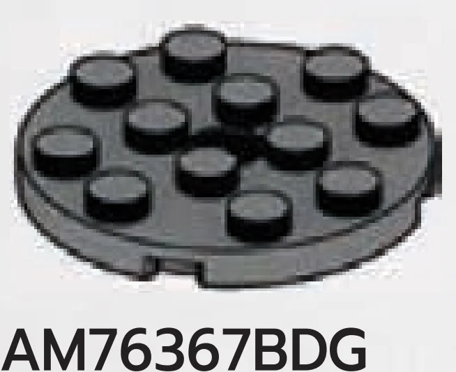 Plate Round 4 x 4 with center hole in Gray, Dark (Flake)