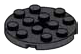 Plate Round 4 x 4 with center hole in Metal, Iron (Metallic)