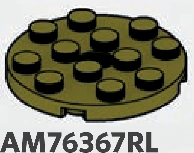 Plate Round 4 x 4 with center hole in Green, Rich
