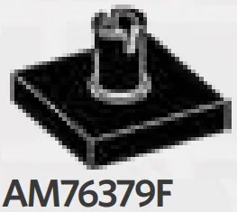 Tile 2 x 2 with vertical axle pin, type 02 in Black