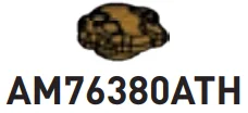 Figure, accessory: skull, decorative with bow in Gold, Tarnished
