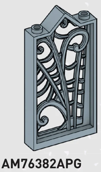 Window 4 x 5 x 1 frame with spider web lattice in Gray, Steel