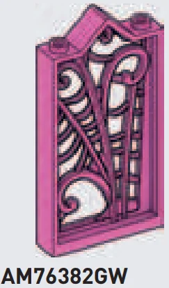 Window 4 x 5 x 1 frame with spider web lattice in Pink, Lavender