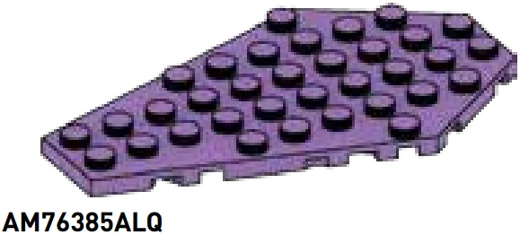 Plate 6 x 10 elongated hexagon in Purple, Medium