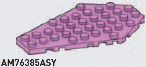 Plate 6 x 10 elongated hexagon in Mauve