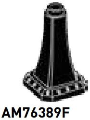 Fixture: chair 2 x 3 x 2 tapered stand in Black