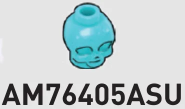 Gear: skull, decorative in Teal